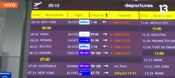 vuelos cancelados